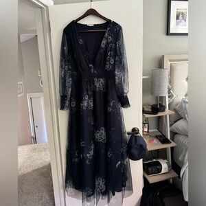 Baltic born navy floral Layla tulle